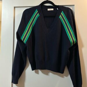 Sandro navy blue wool sweater
